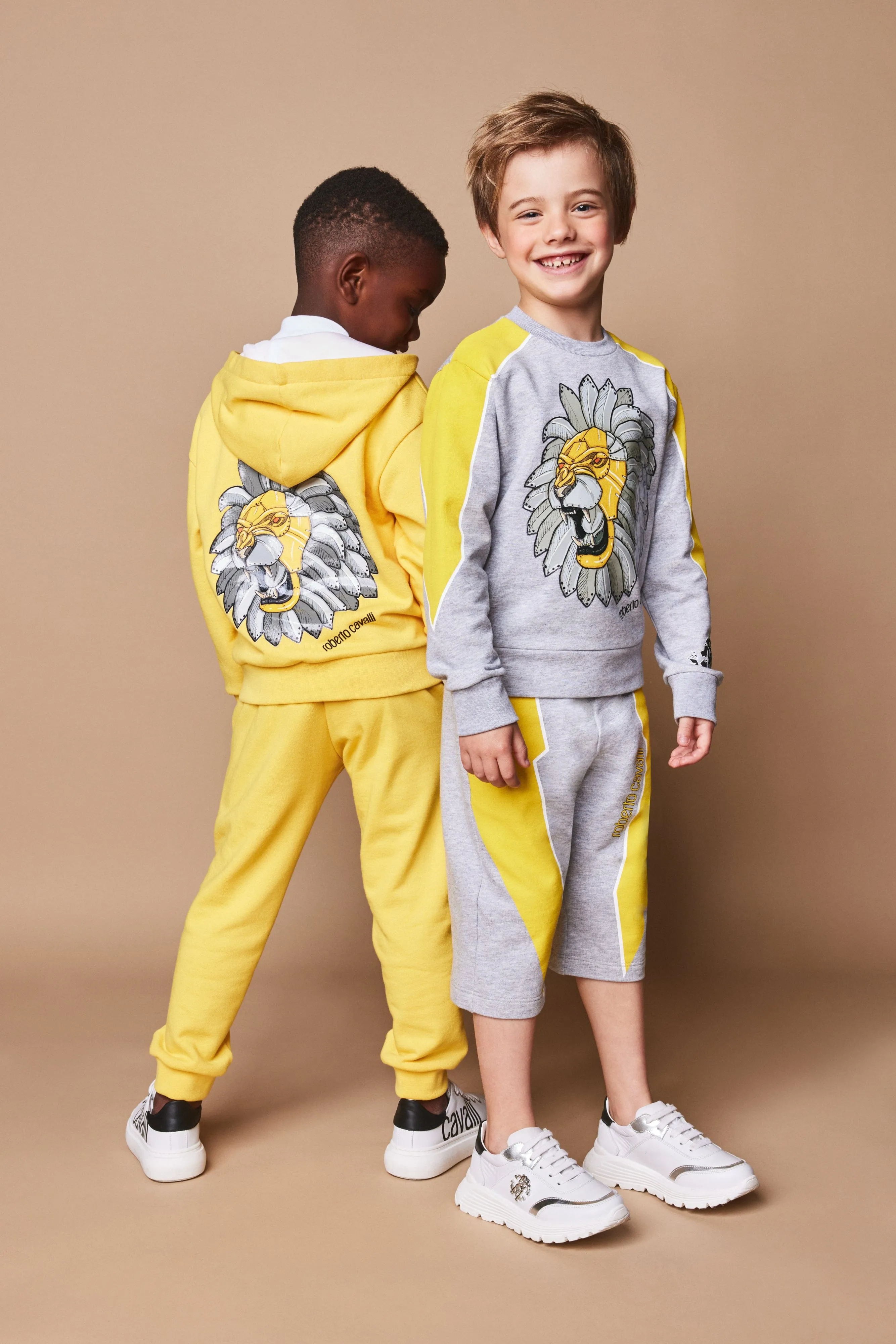 Roberto Cavalli Jungen Löwen Sweatshirt in Grau