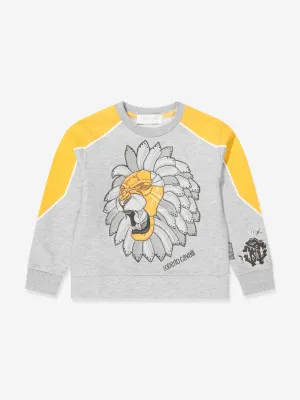Roberto Cavalli Jungen Löwen Sweatshirt in Grau