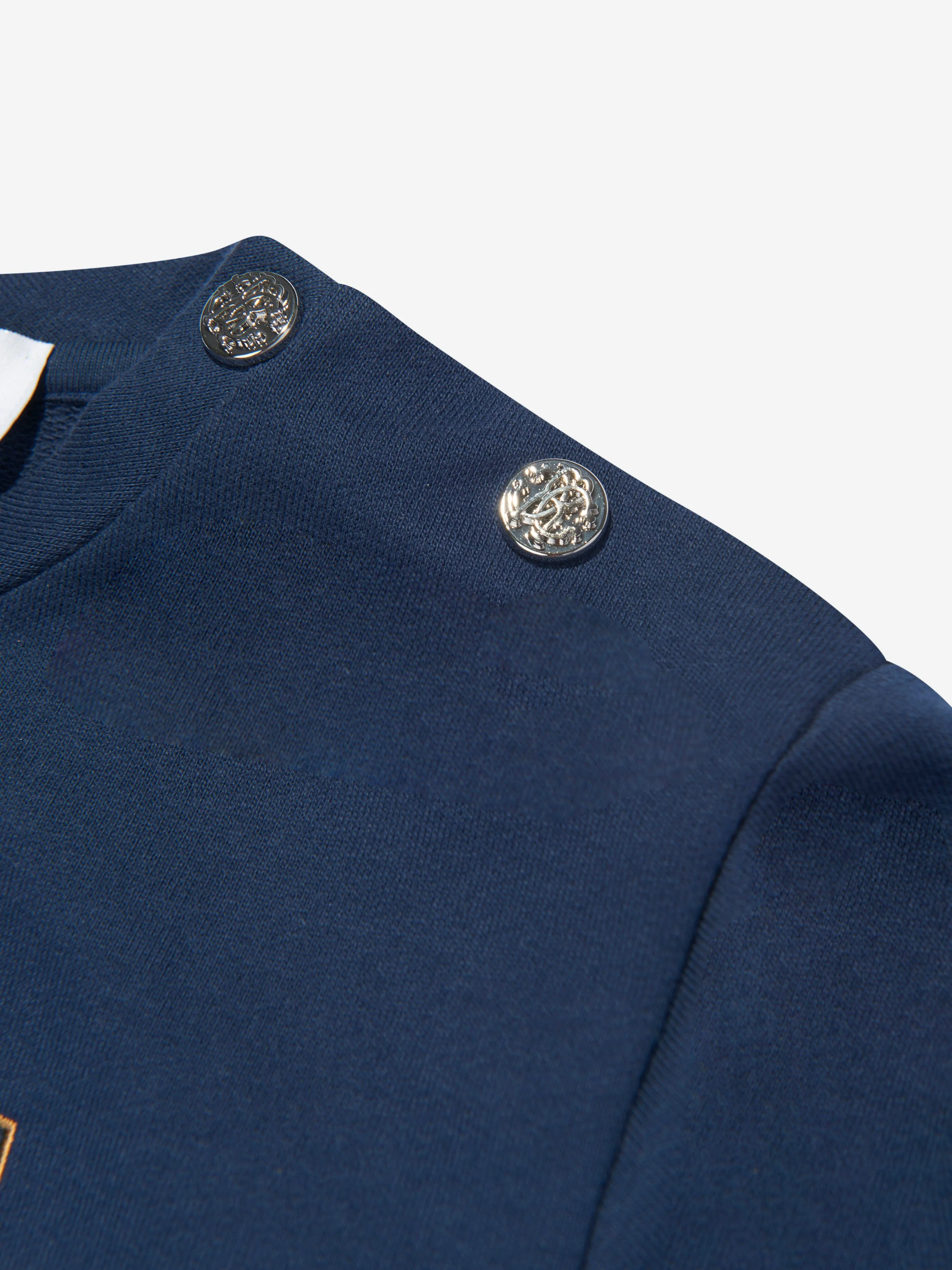 Roberto Cavalli Boys Logo Sweatshirt in Blau