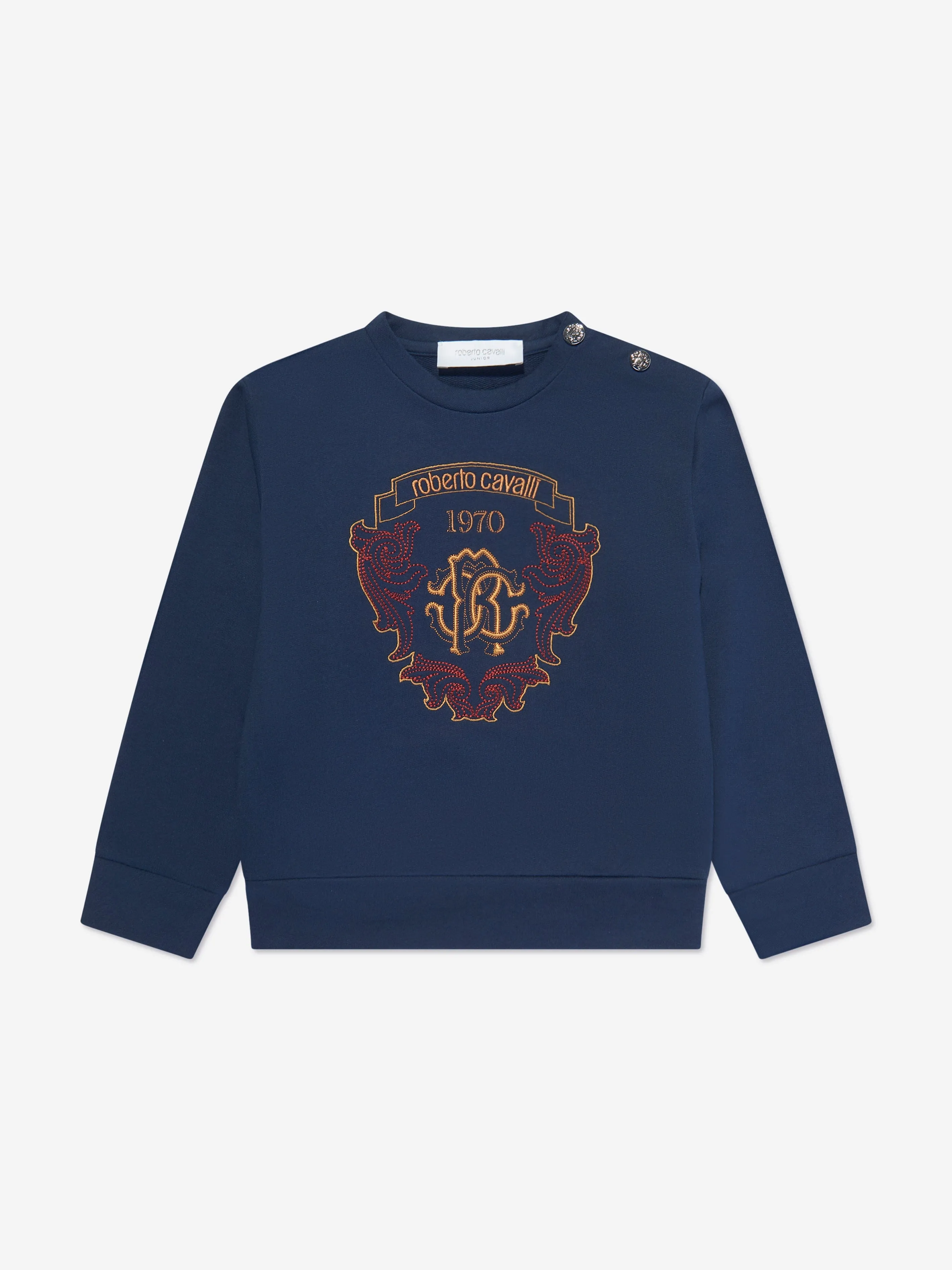 Roberto Cavalli Boys Logo Sweatshirt in Blau