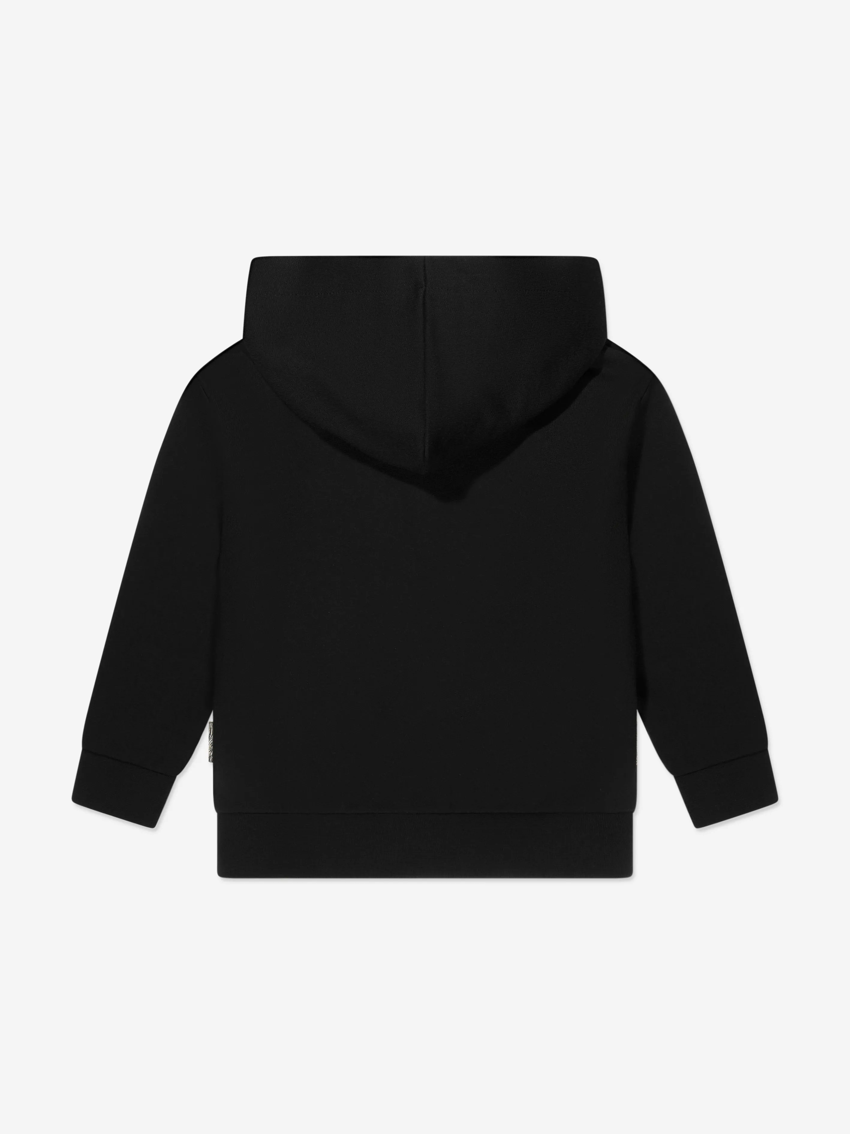 Roberto Cavalli Jungen Tiger Kapuzenpullover in Schwarz
