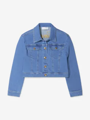Roberto Cavalli Mädchen Baumwoll-Denim-Jacke