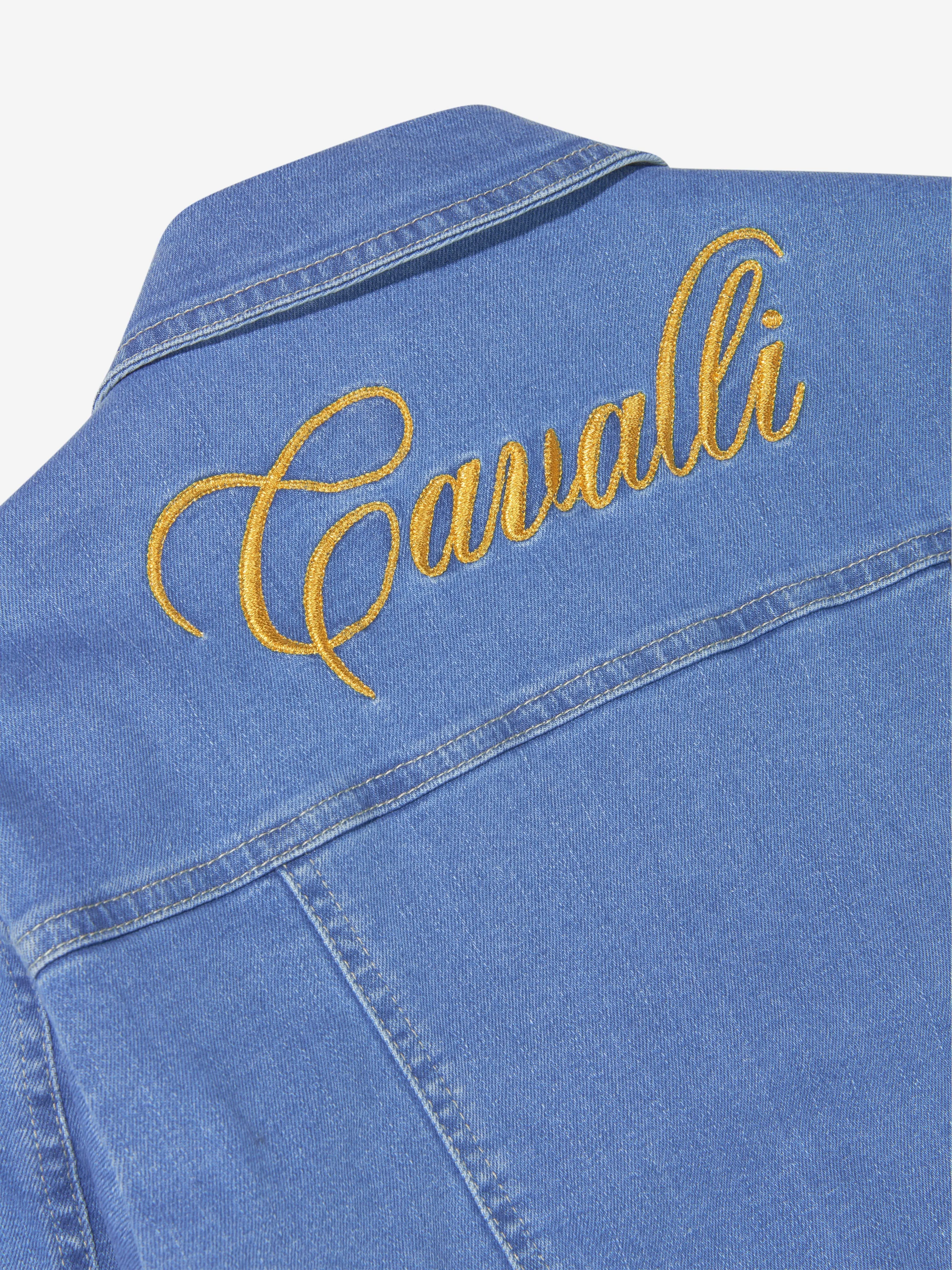 Roberto Cavalli Mädchen Baumwoll-Denim-Jacke