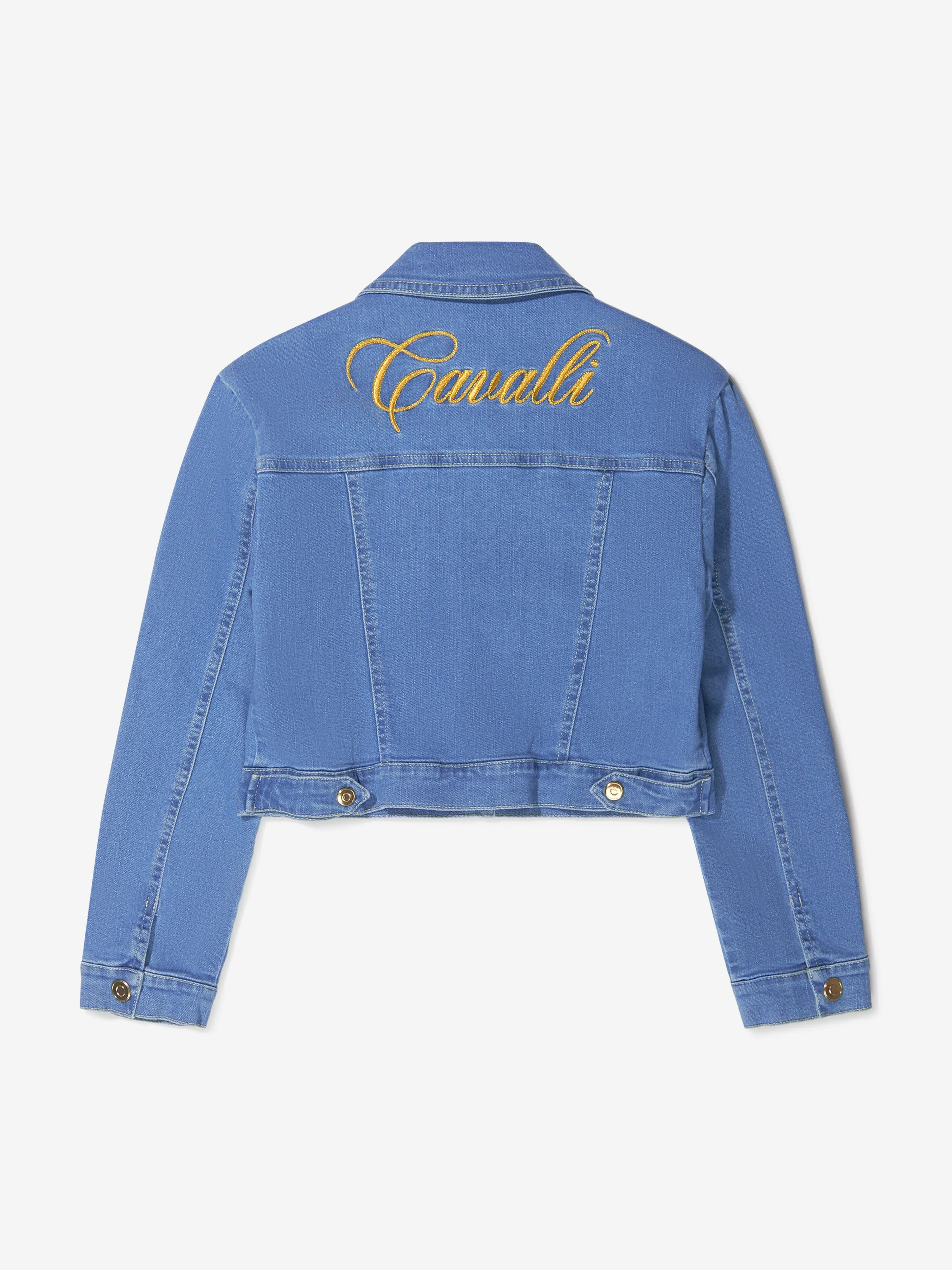 Roberto Cavalli Mädchen Baumwoll-Denim-Jacke