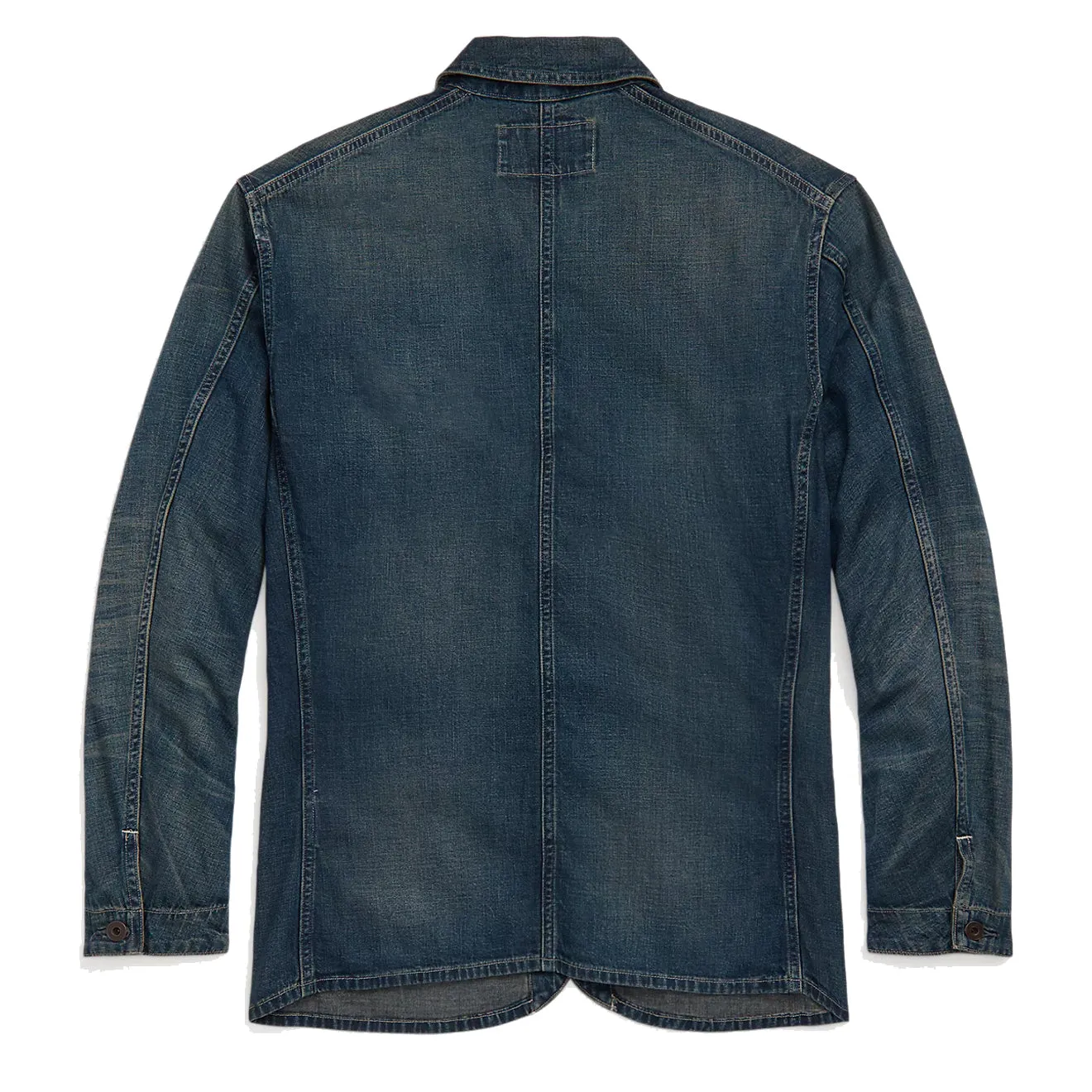 RRL von Ralph Lauren Baumwolle-Leinen Denim Ingenieurjacke Torrington Wash