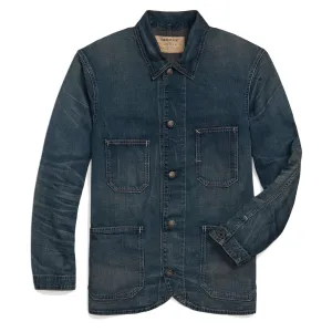 RRL von Ralph Lauren Baumwolle-Leinen Denim Ingenieurjacke Torrington Wash