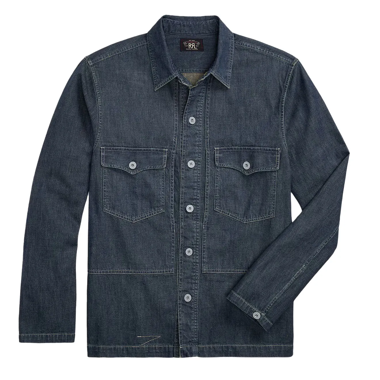RRL By Ralph Lauren Indigo Denim Overshirt Dunkelwäsche