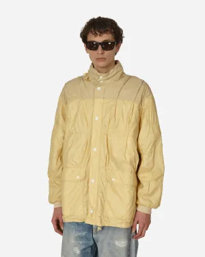Gummierter Nylon-Puffa-Mantel in Creme