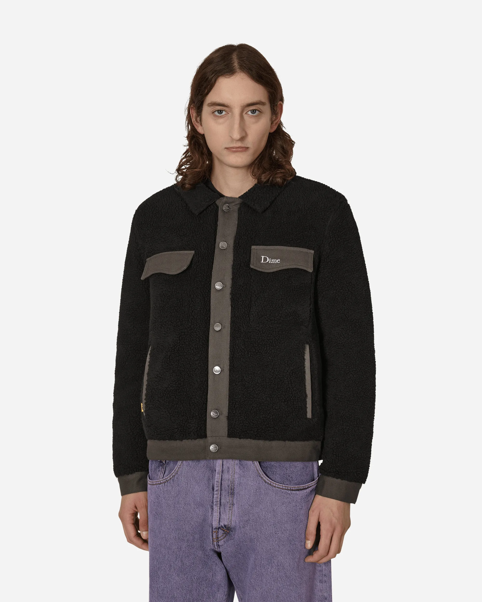 Sherpa Denim Jacke Schwarz