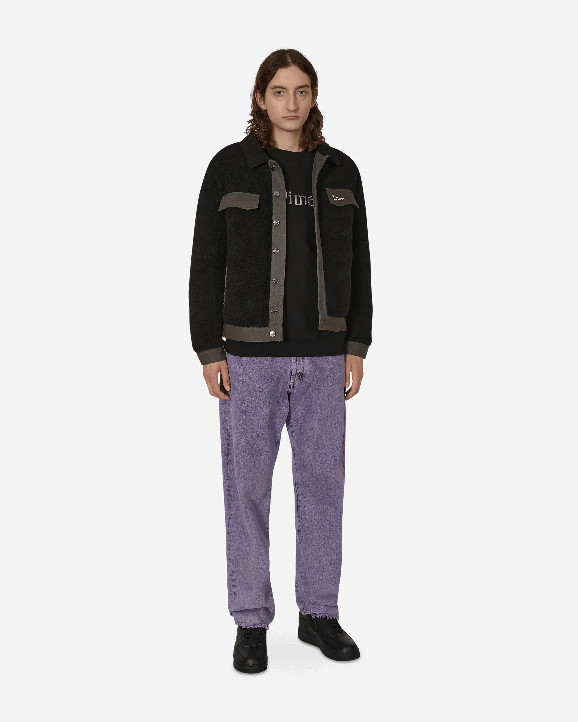 Sherpa Denim Jacke Schwarz