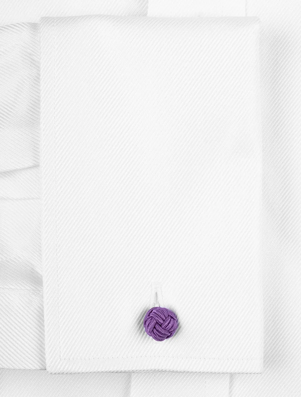 Slim Fit Thomas Mason Köper Doppelmanschette Weiß