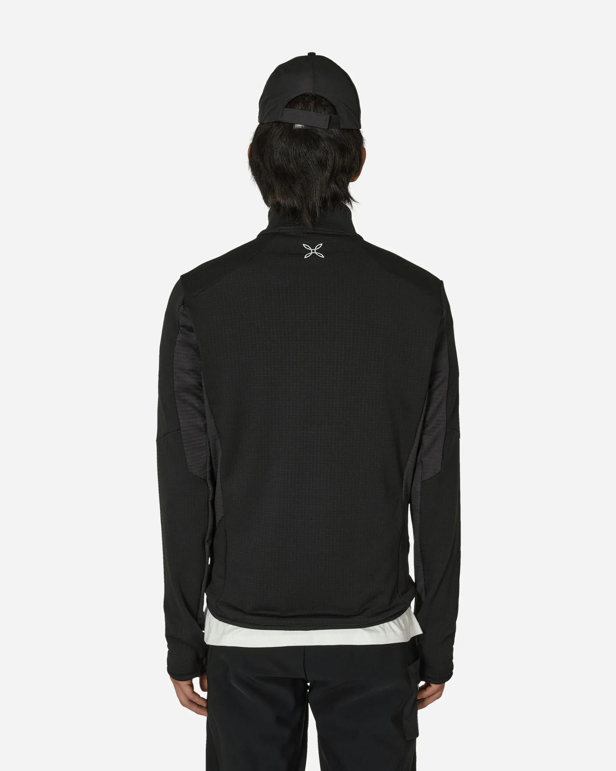 Dehnbare Color-Fleece-Jacke Schwarz