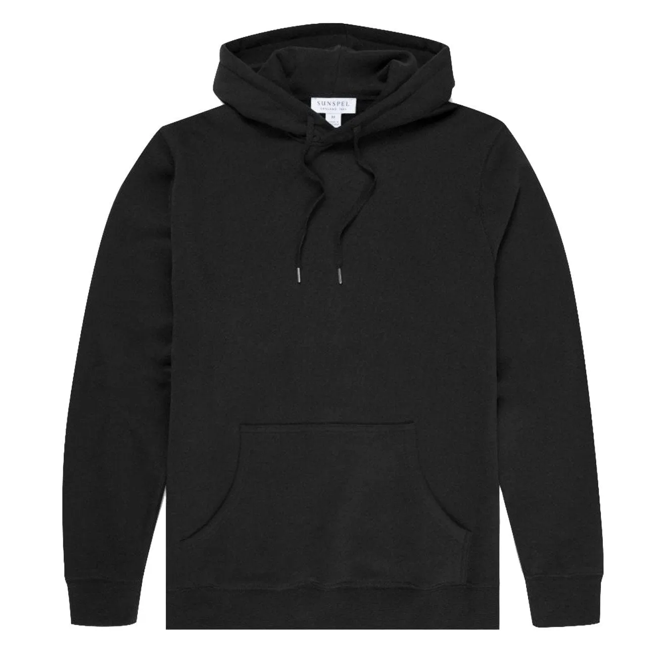 Sunspel Loopback Kapuzenpullover Schwarz