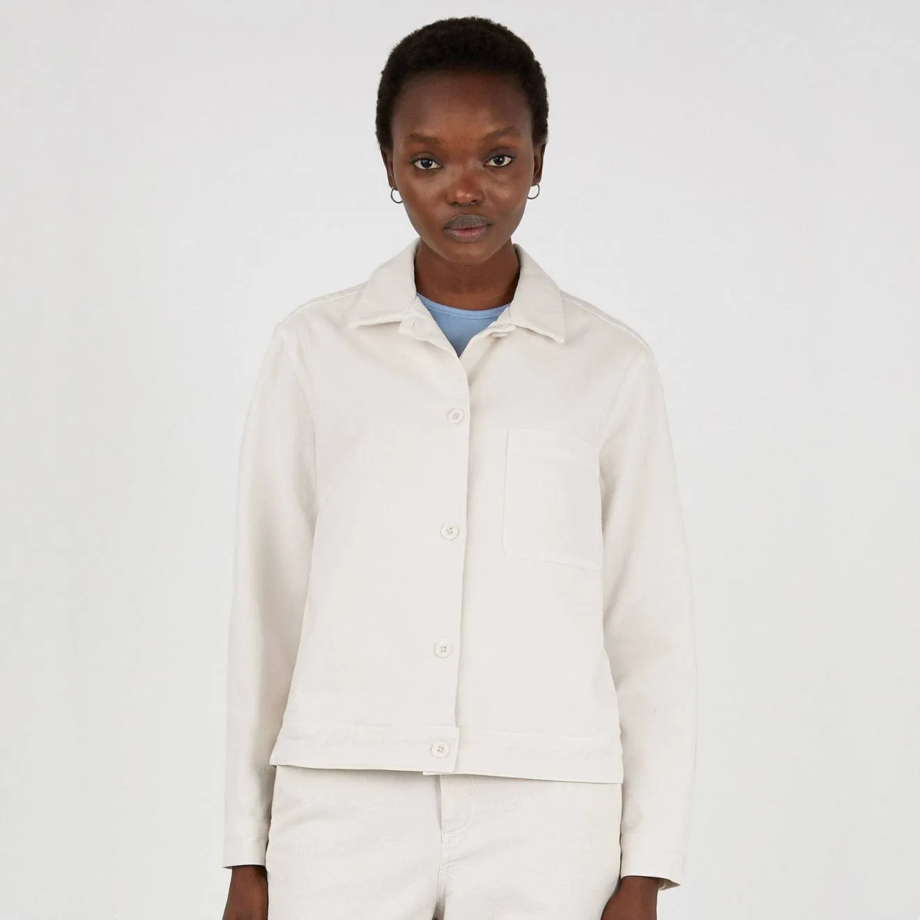 Sunspel Damen Chore Jacket Kreide