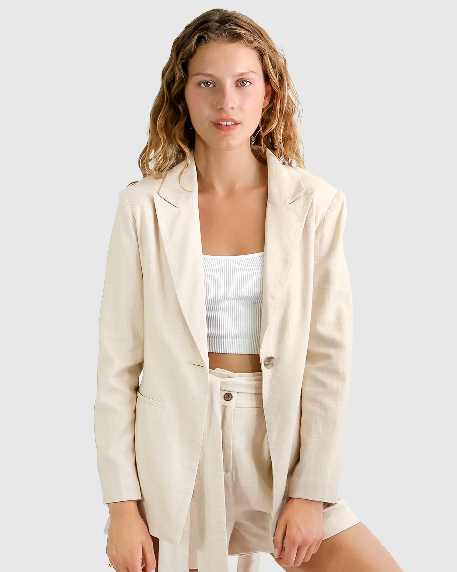 Synergy Wrap Blazer - Natur