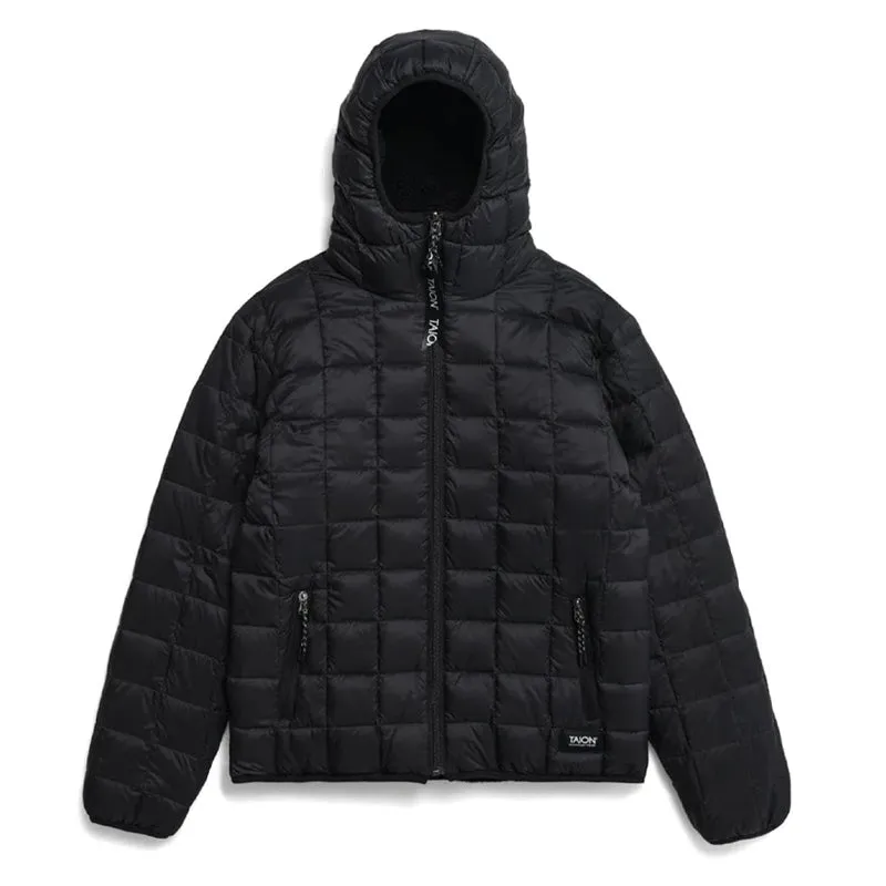 Taion Down Boa Reversibles Hoodie Schwarz / Schwarz