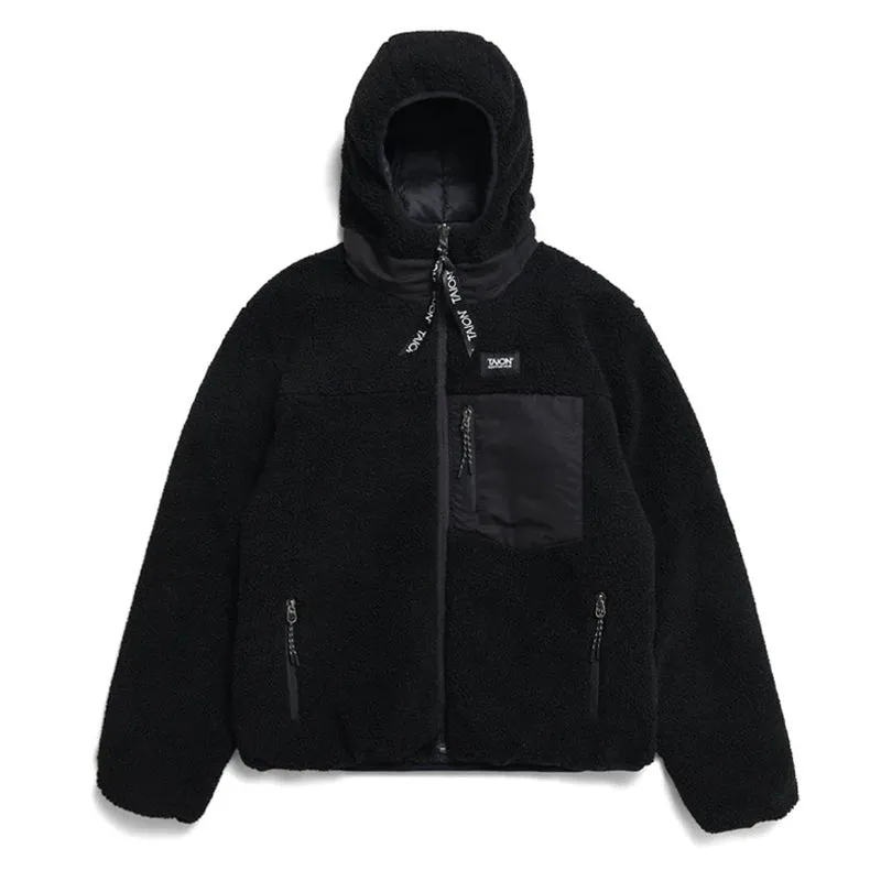 Taion Down Boa Reversibles Hoodie Schwarz / Schwarz