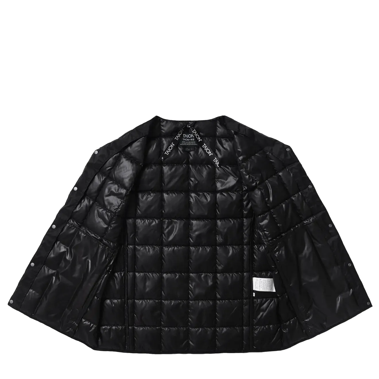 Taion V-Ausschnitt Knopfjacke Schwarz
