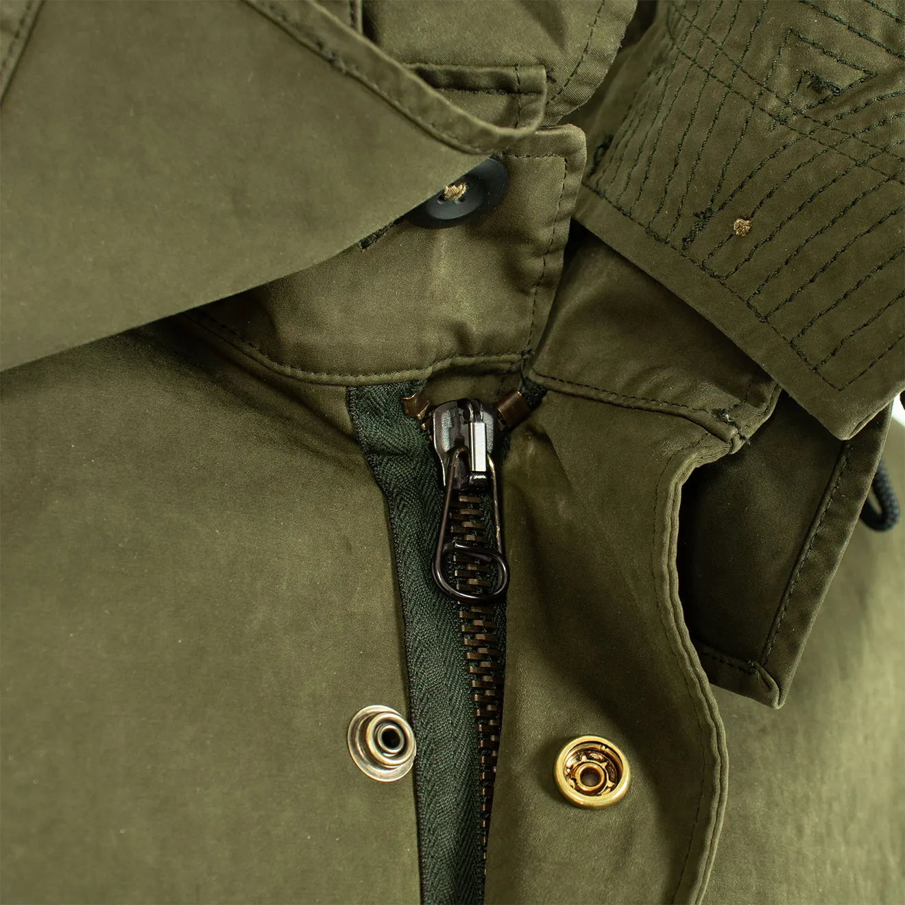 Ten C Kapuzen-Parka Jacke Grün