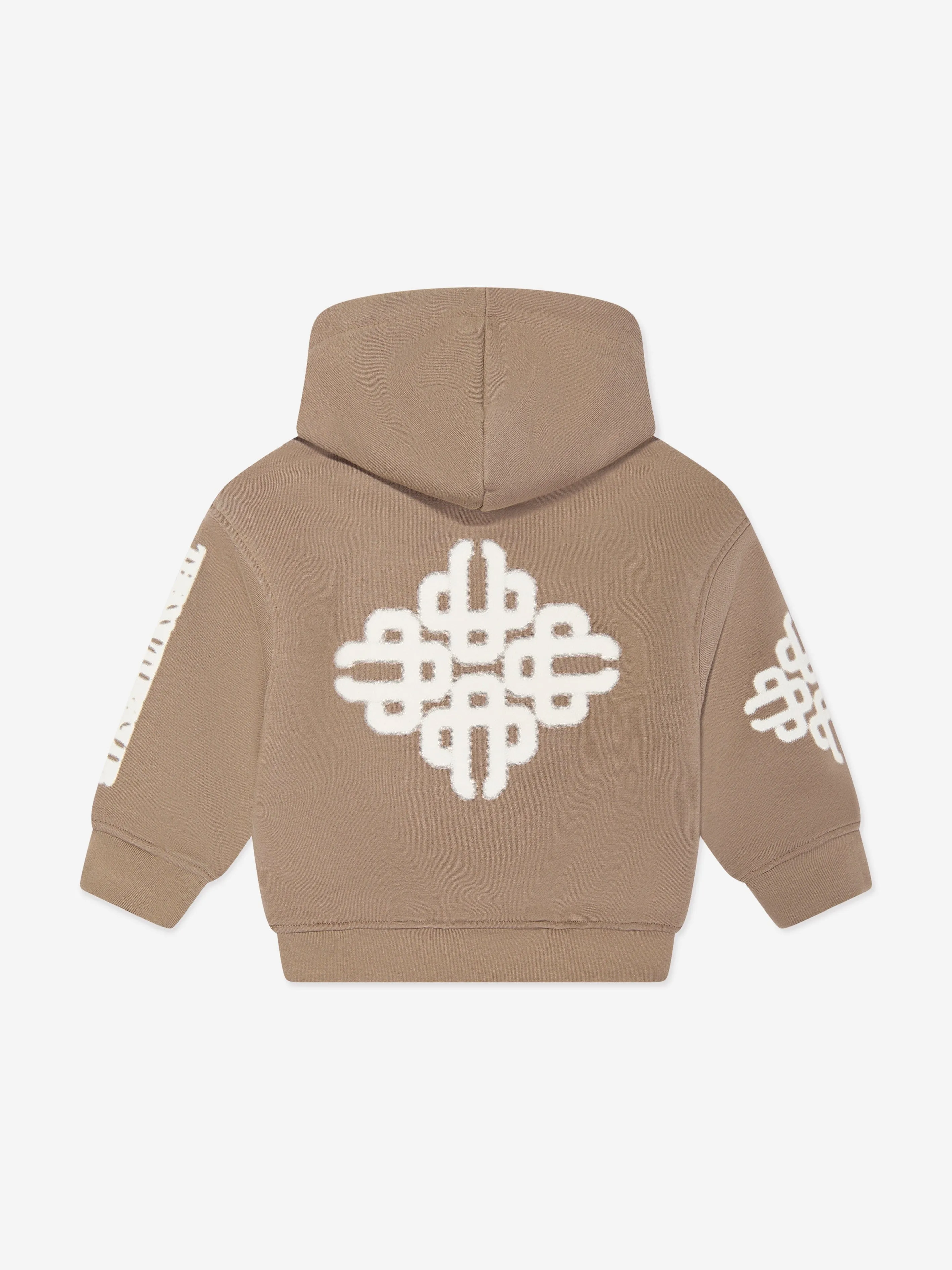 The Couture Club Kids Hoodie mit verschwommenem Emblem-Motiv in Braun