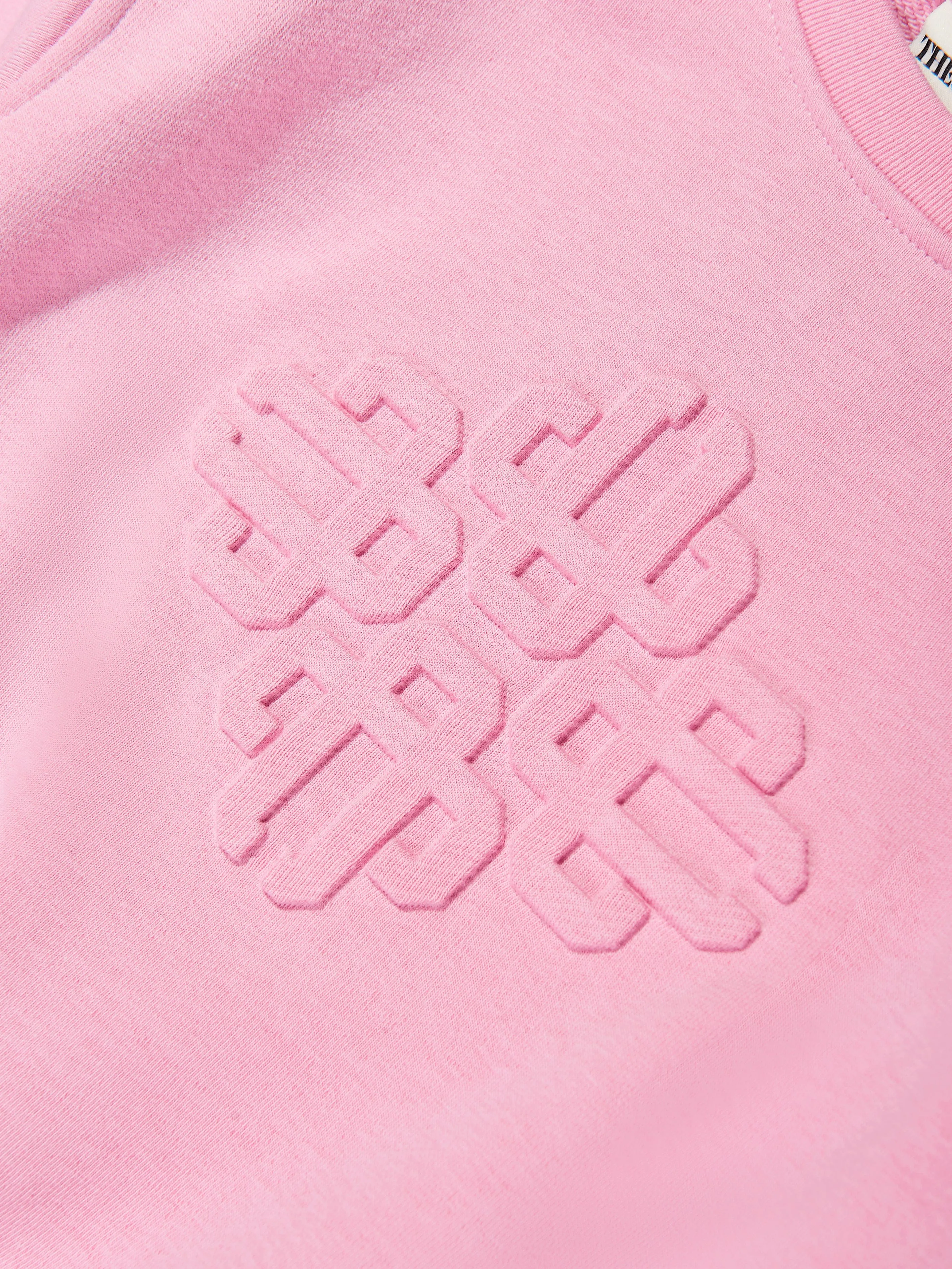 The Couture Club Kids Sweatshirt mit geprägtem Emblem in Rosa