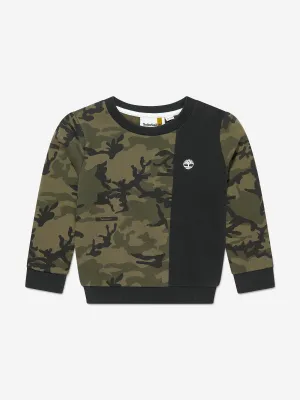 Timberland Jungen Tarnfleck Sweatshirt in Grün