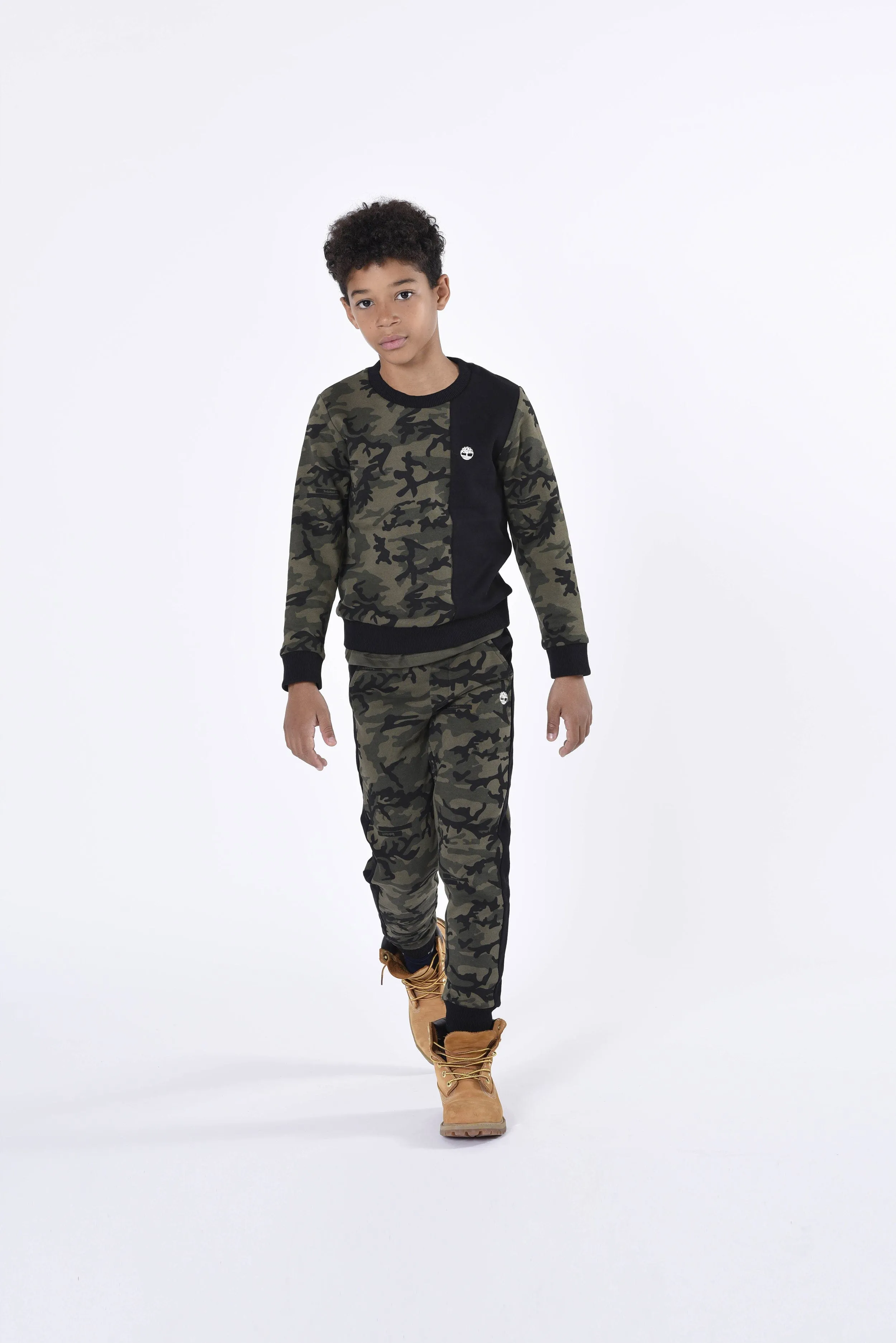 Timberland Jungen Tarnfleck Sweatshirt in Grün