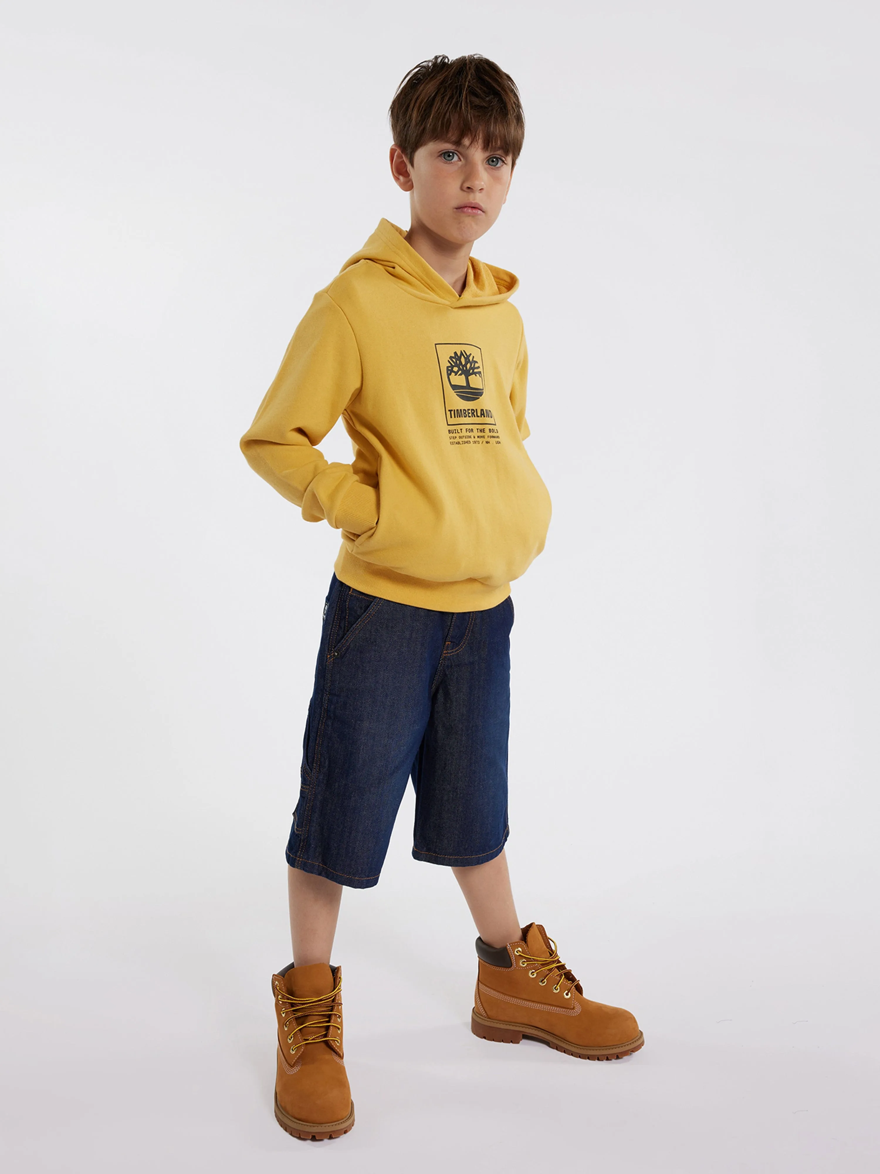 Timberland Jungen Logo Hoodie in Gelb