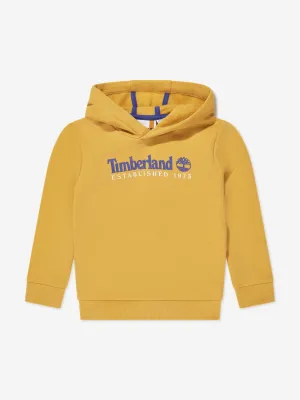 Timberland Jungen Kapuzenpullover mit Logo-Aufdruck in Gelb
