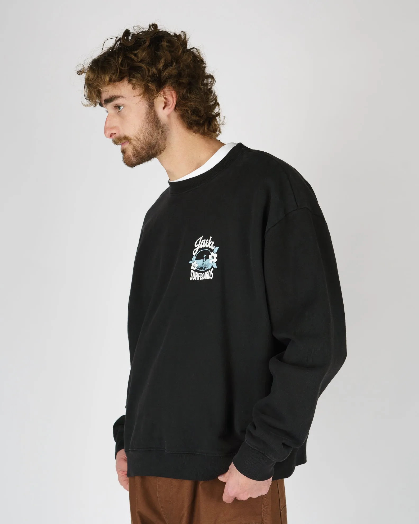 Tip Toe Schwergewicht Crewneck - Schwarz