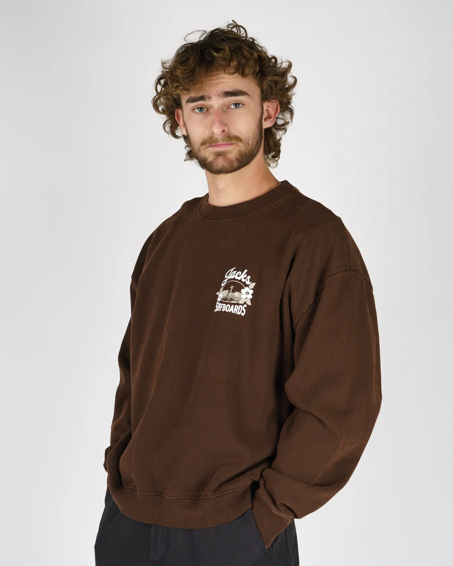 Tip Toe Schwergewicht Crewneck - Braun