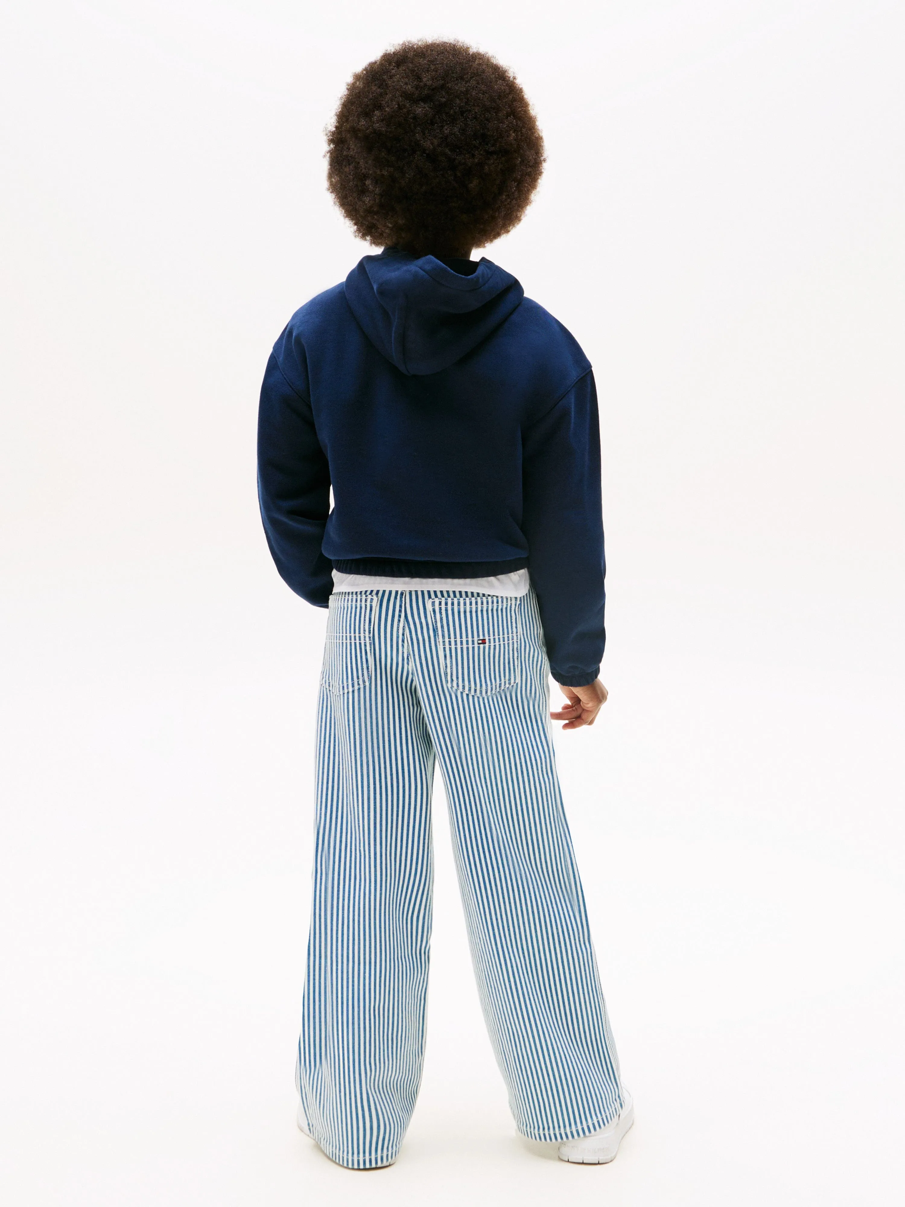 Tommy Hilfiger Mädchen Pailletten Flagge Kapuzenpullover in Marineblau