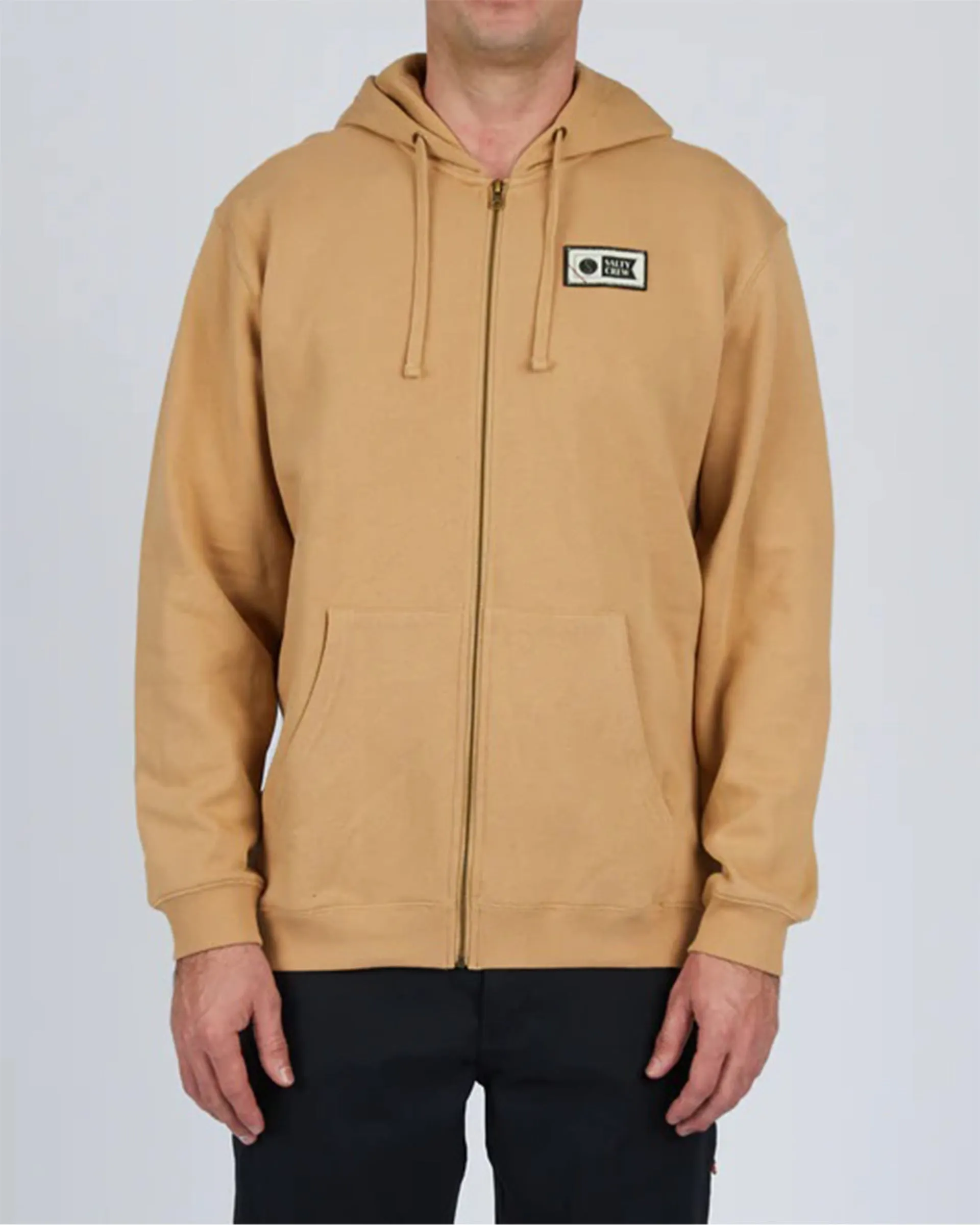 Top-Stitch-Reißverschluss-Fleece-Hoodie - Sandstein