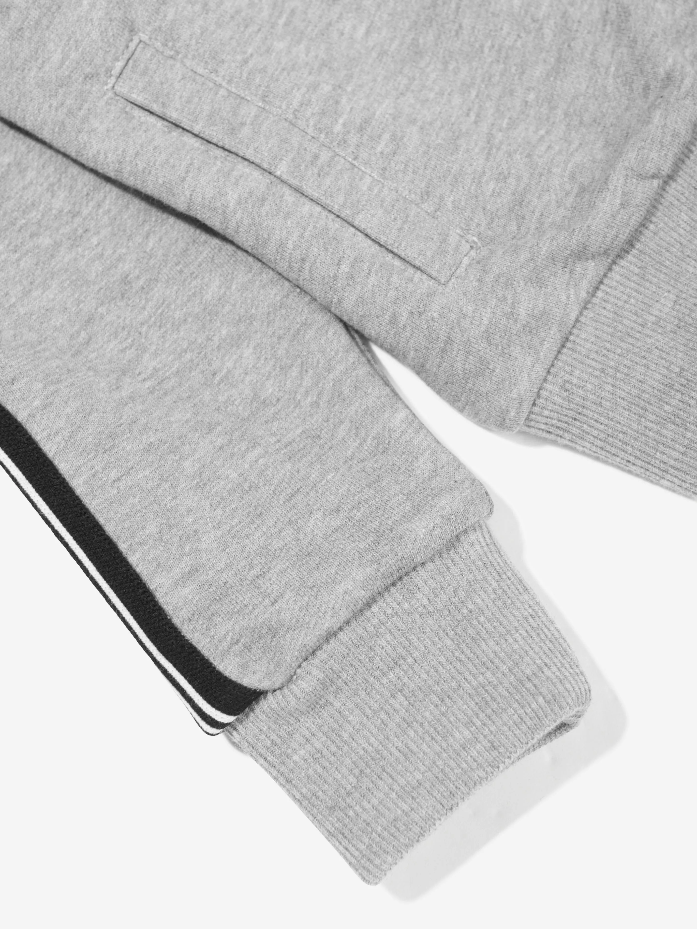 Versace Boys Medusa Reißverschluss-Pullover in Grau