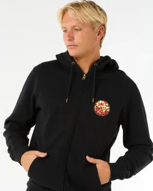 Wettie Passage Icon Zip Through Hoodie - Schwarz