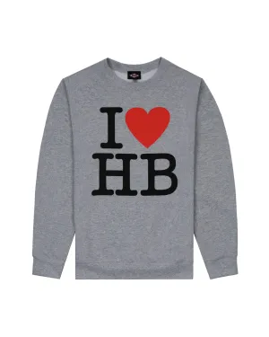 Damen I Heart HB Crewneck Sweatshirt