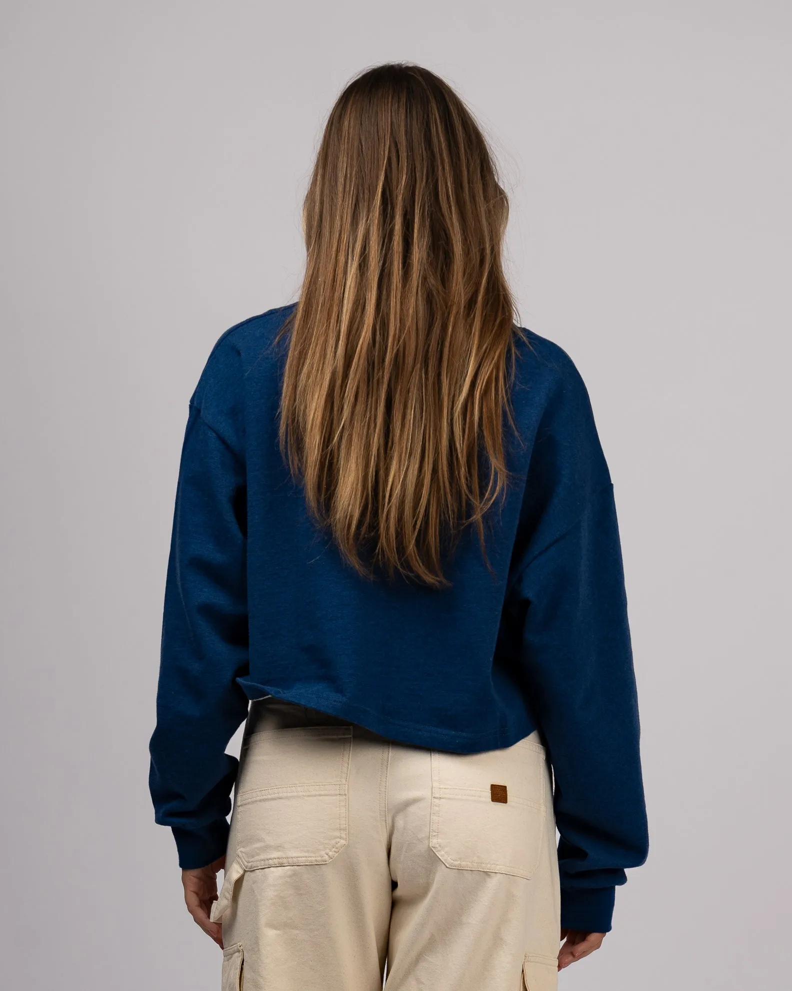 Damen Indigo Rundhalspullover