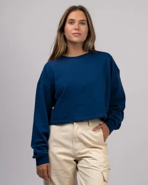 Damen Indigo Rundhalspullover