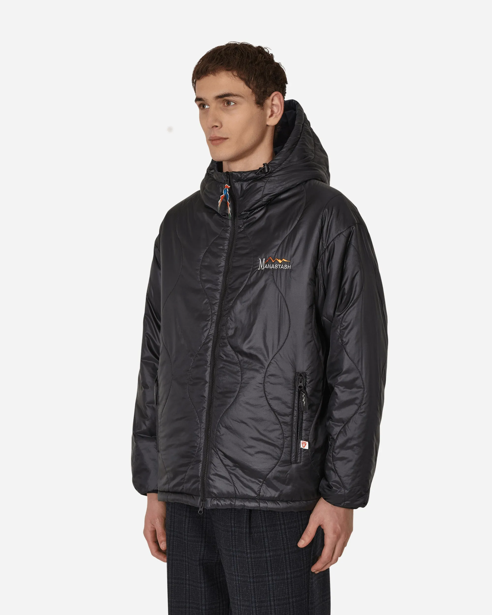 Y2K Reversible Kapuzenjacke Schwarz